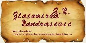 Zlatomirka Mandrašević vizit kartica